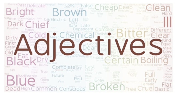 adjectives vocabulary in English