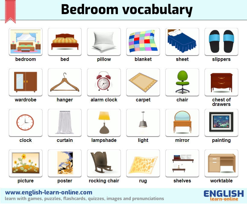 bedroom vocabulary image