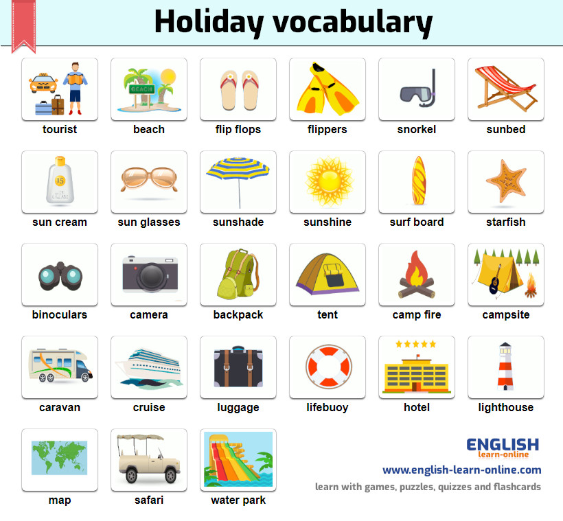 holiday vocabulary image