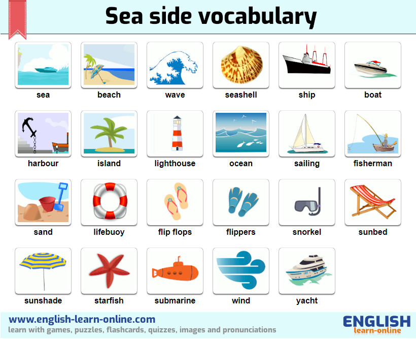 seaside vocabulary image