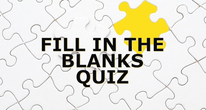 fill in the blanks quiz test