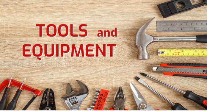tools equipment vocabulary in English